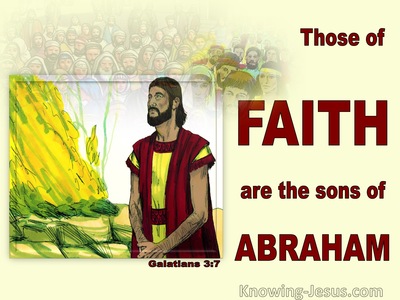 Galatians 3:7 Those Of Faith Are Sons Of Abraham (red)